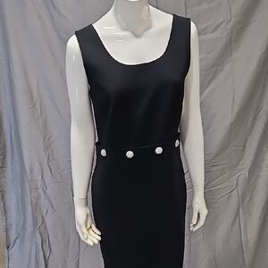 Tory Burch Chic Black Midi Dress with Timeless Elegance